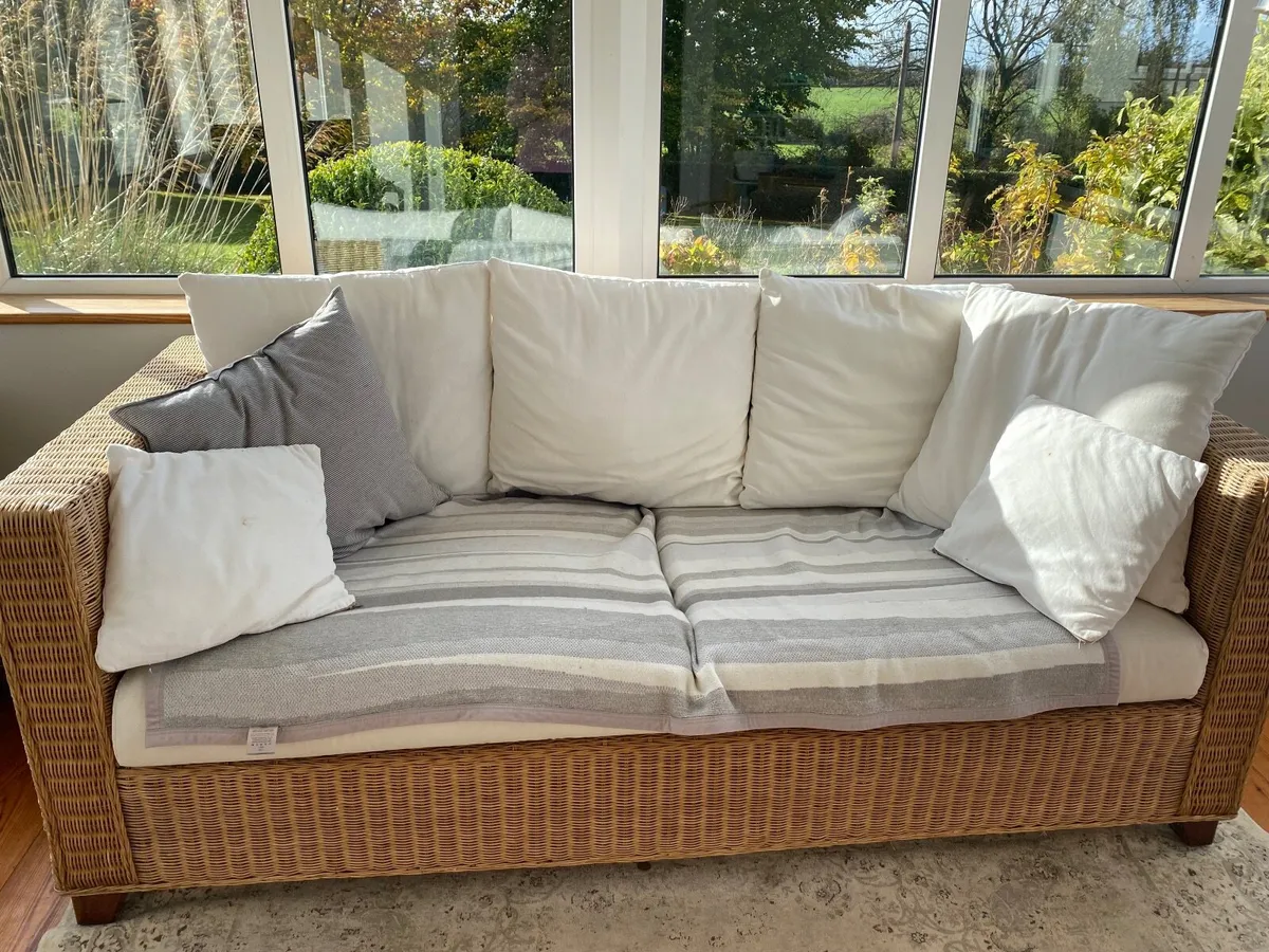 3 Seater Wicker Sofa