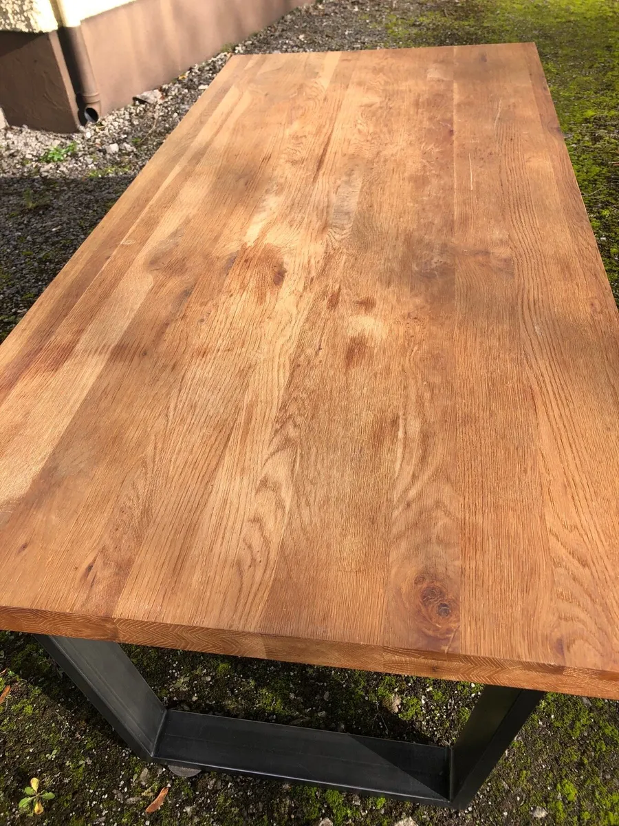 Extendable Oak Table and Bench - Image 1