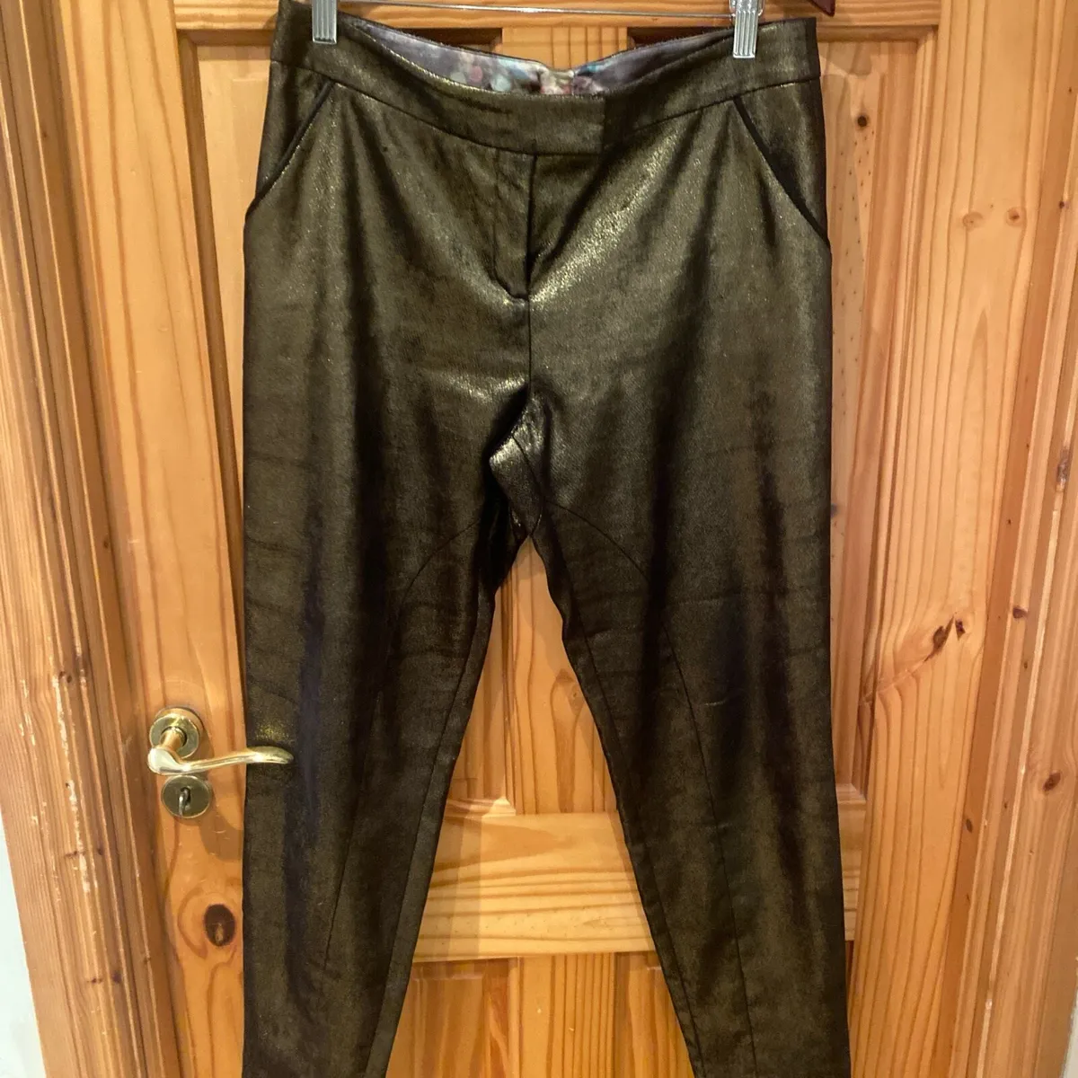 Ted Baker bronze shimmer trousers - Image 1
