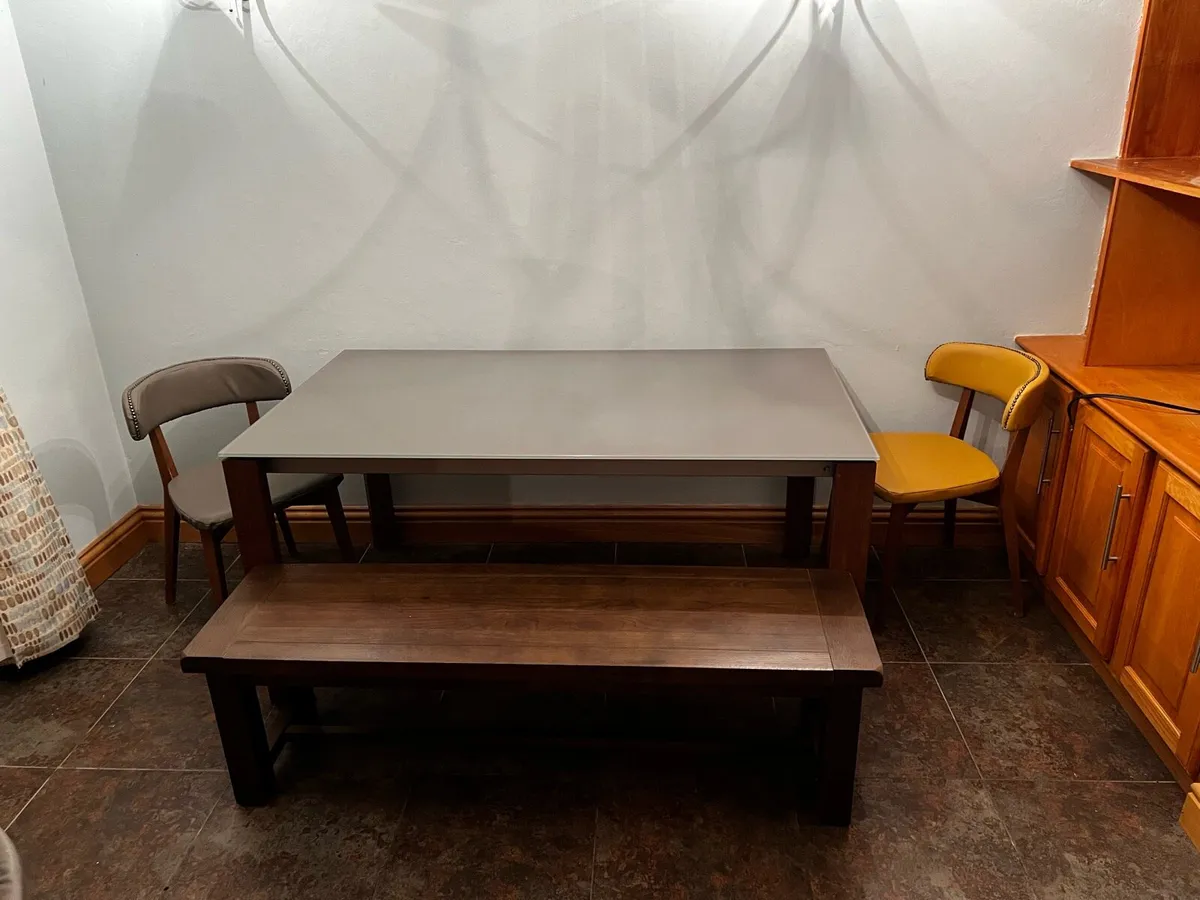 Table, chairs and bench - Image 3