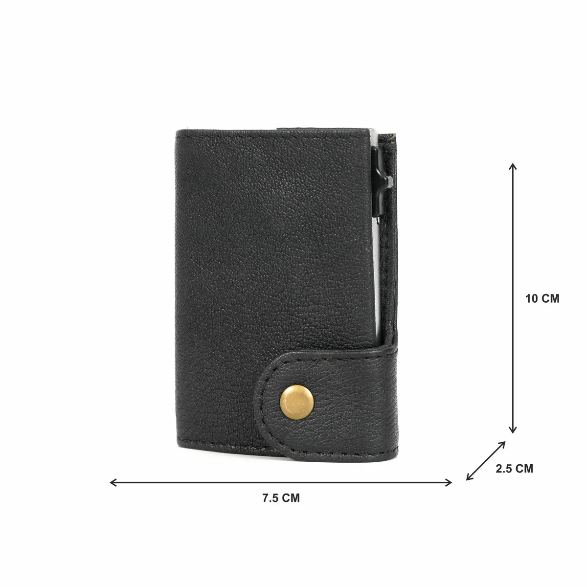 Leather Pop-Up RFID Blocking Card Holder Wallet - Image 4