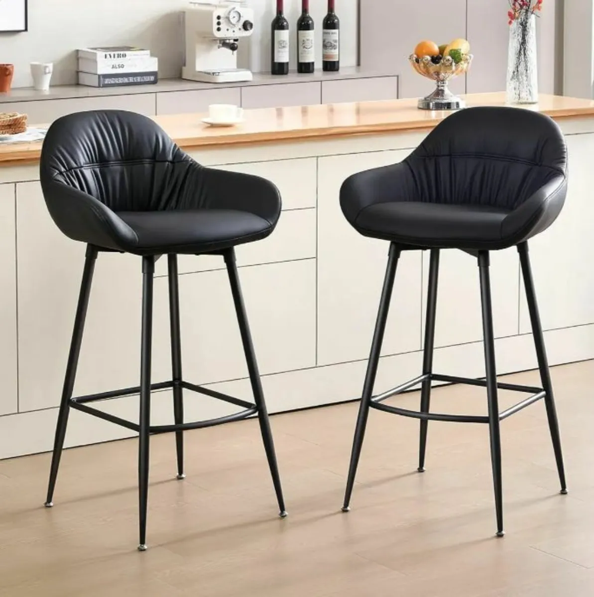 Bar Stools -Brand New Set of 4 - PU Leather - Image 4