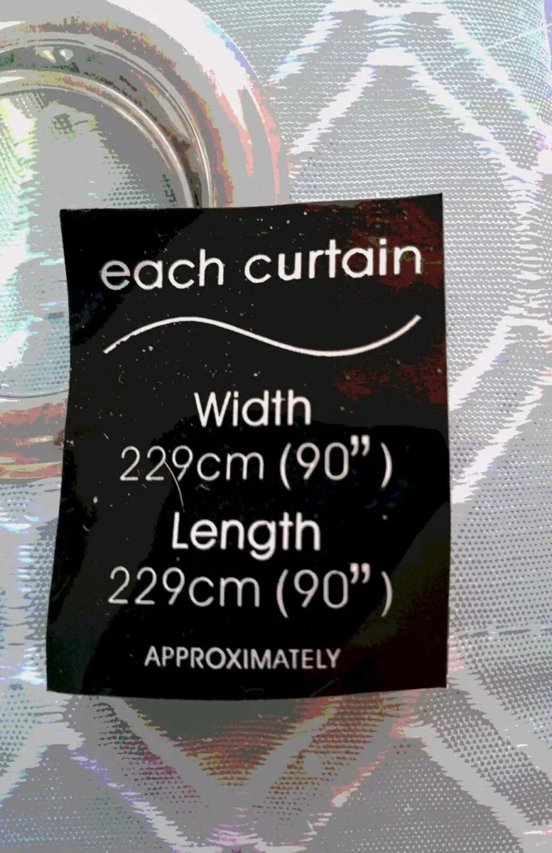 Curtains 90"x90" Brand New - Image 4