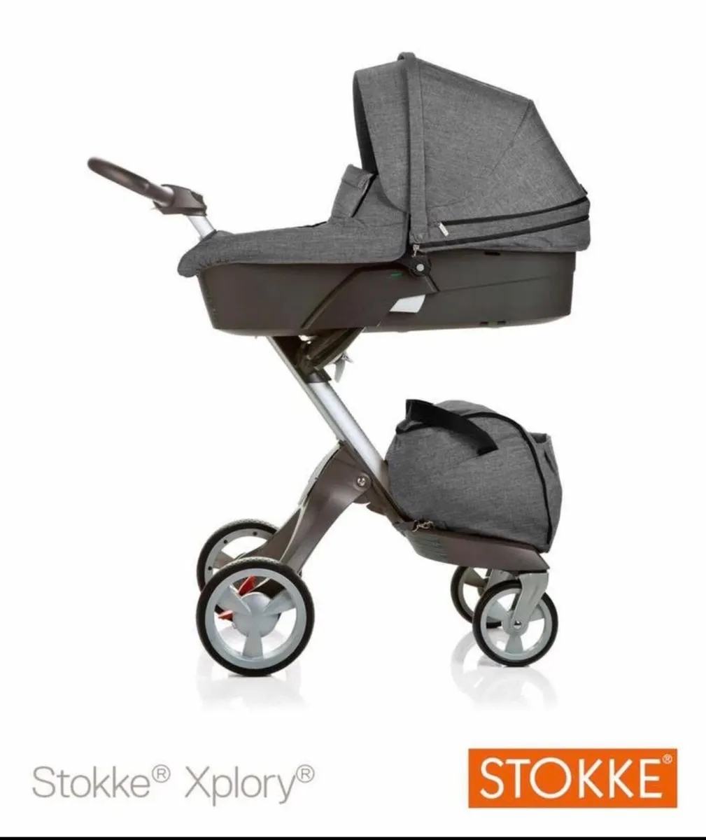 Stokke Xplory Stroller + Carry Cot Excellent Cond. - Image 1