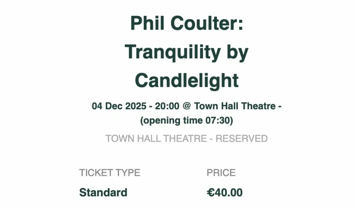 Phil Coulter Galway tickets