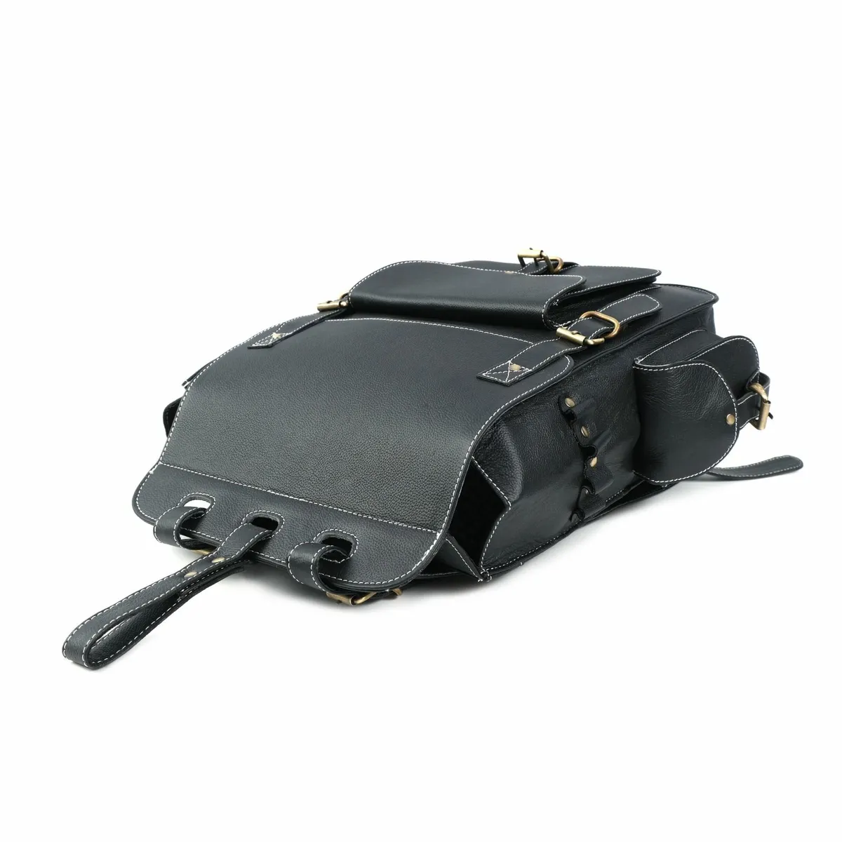 Handmade Genuine Travel, School  Leather Backpack - Image 4