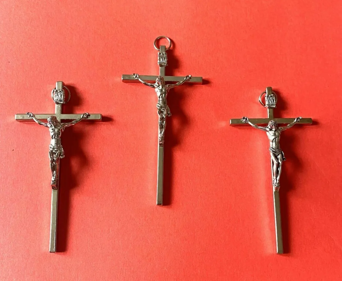 10cm wall crucifix, metal, Free Post - Image 3