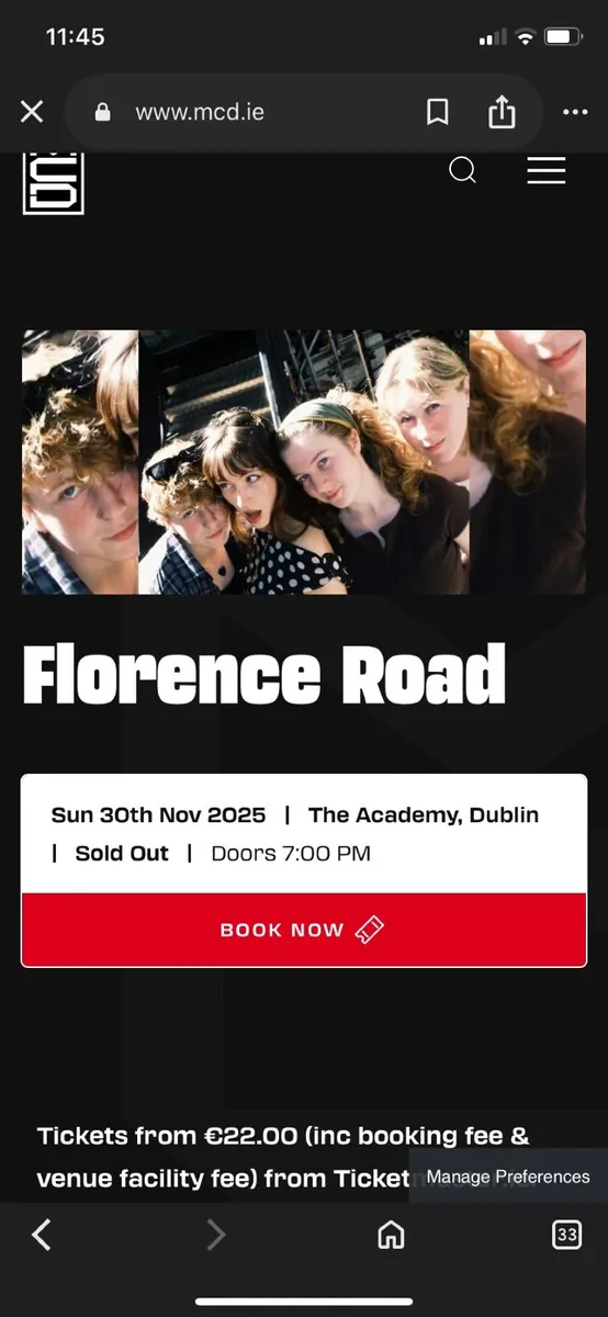4 x Florence Road Concert tickets