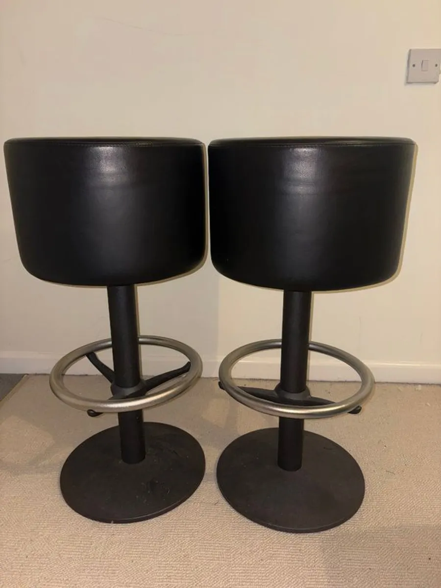 Leather Seat Kitchen Stools - Image 3