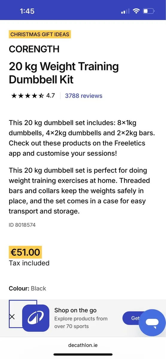 20kg Dumbells - Image 2