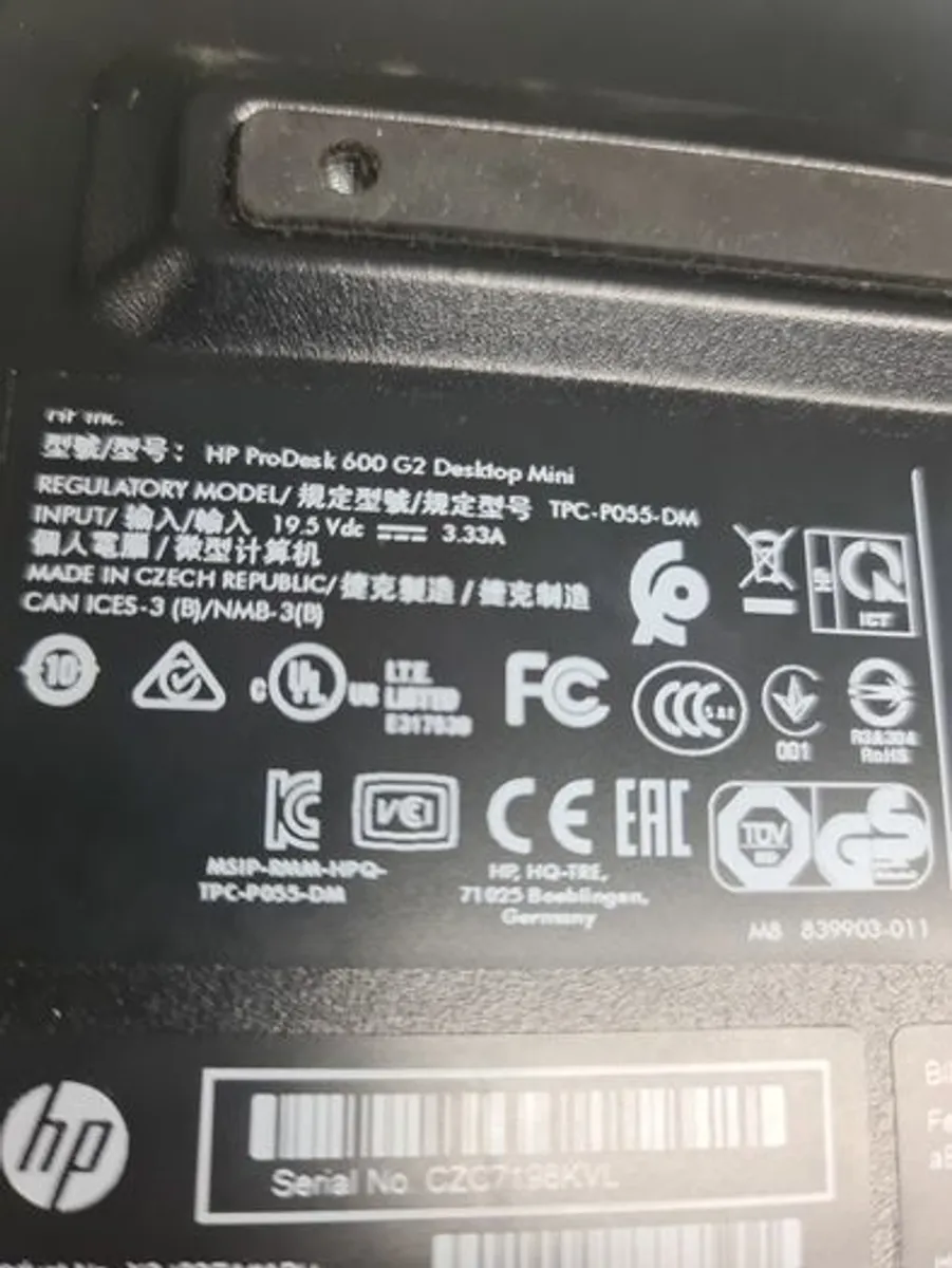 Pc hp prodesk 600 g2 micro i5 6th gen 4gb ram 500gb hdd, win10 - Image 3