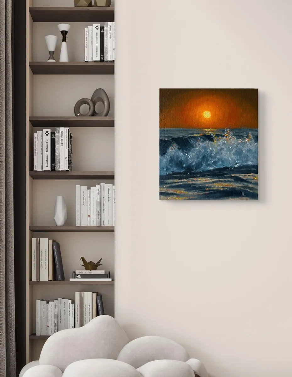 ORIGINAL OIL PAINTING Small Wall Art Gift Artwork - Image 3