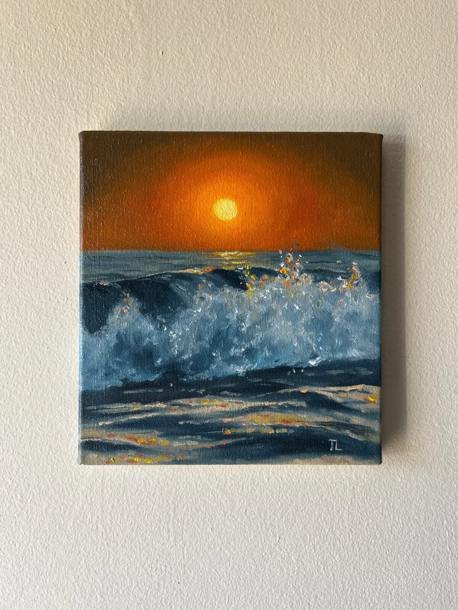 ORIGINAL OIL PAINTING Small Wall Art Gift Artwork - Image 1