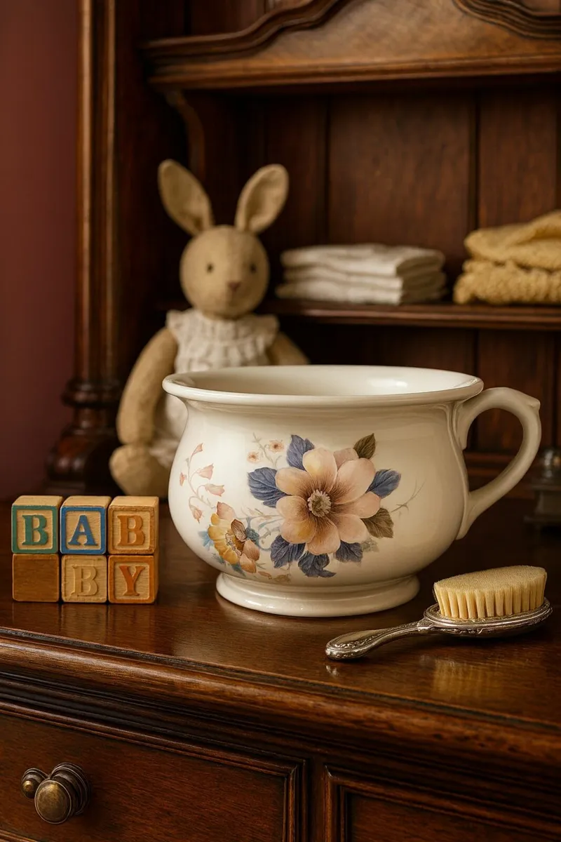 antique vintage BABY POTTY pot dresser - Image 1