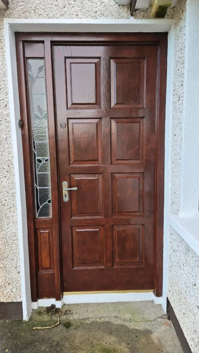 Solid wooden front door