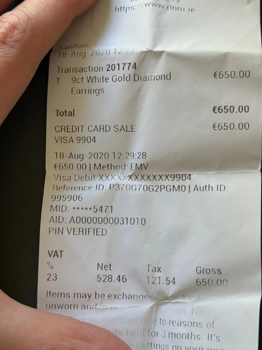 Real diamond earrings - Image 2