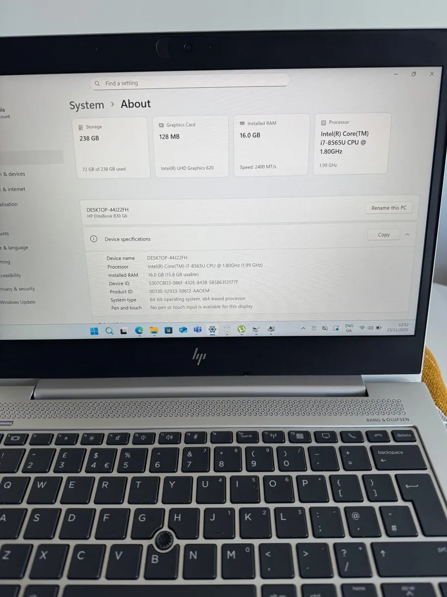 HP EliteBook 830 G6 – i7 / 16GB / 256GB SSD (Windo - Image 4