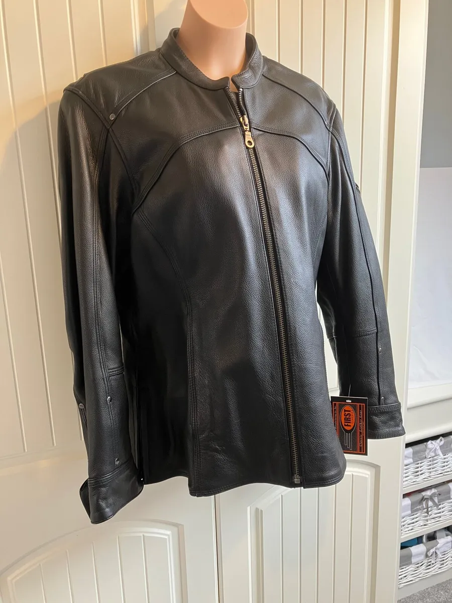 Fabulous Black Leather Motorbike Jacket - €145 - Image 2