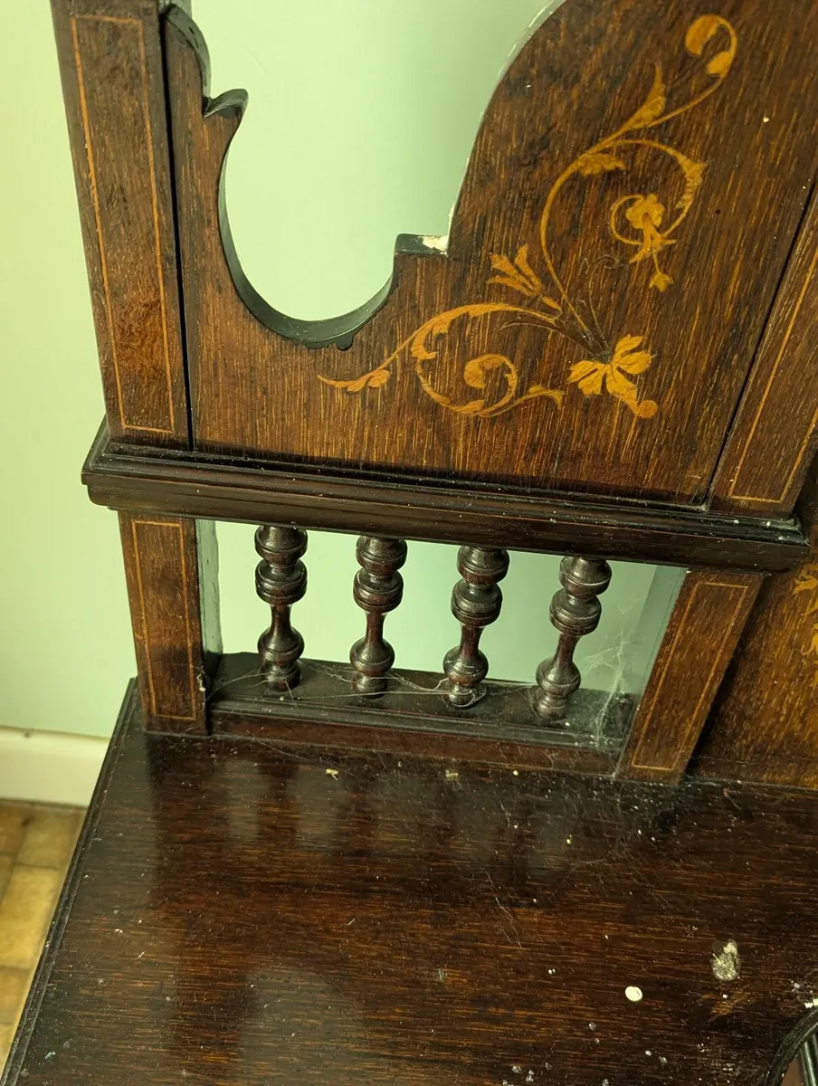 Mahogany inlaid over mantle - Image 2