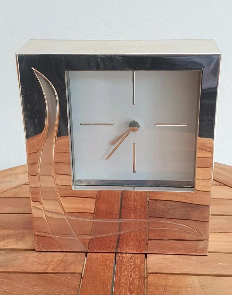 Belleek Living Silver Clock - Image 1