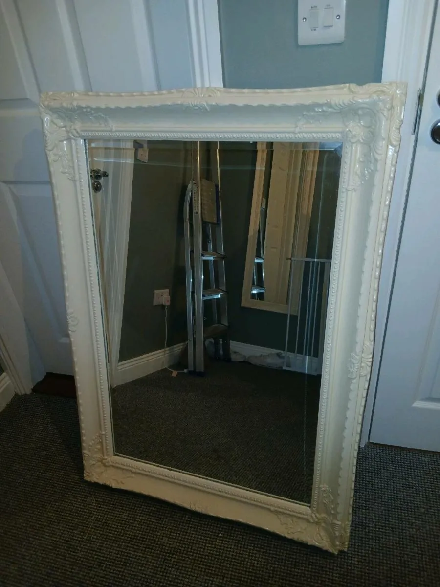 Large Cream Mirror - Image 4