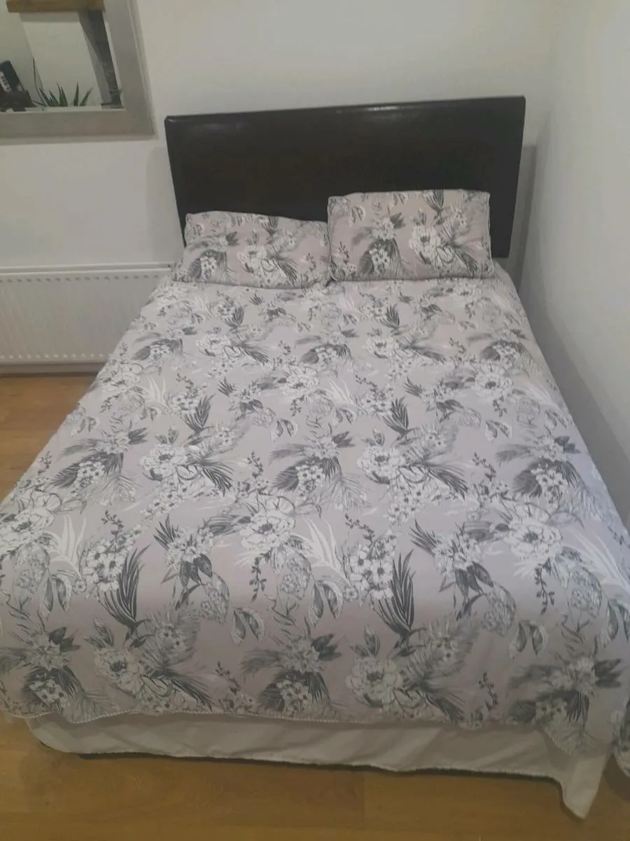 King Size Divan Bed Base and Mattress - Image 1