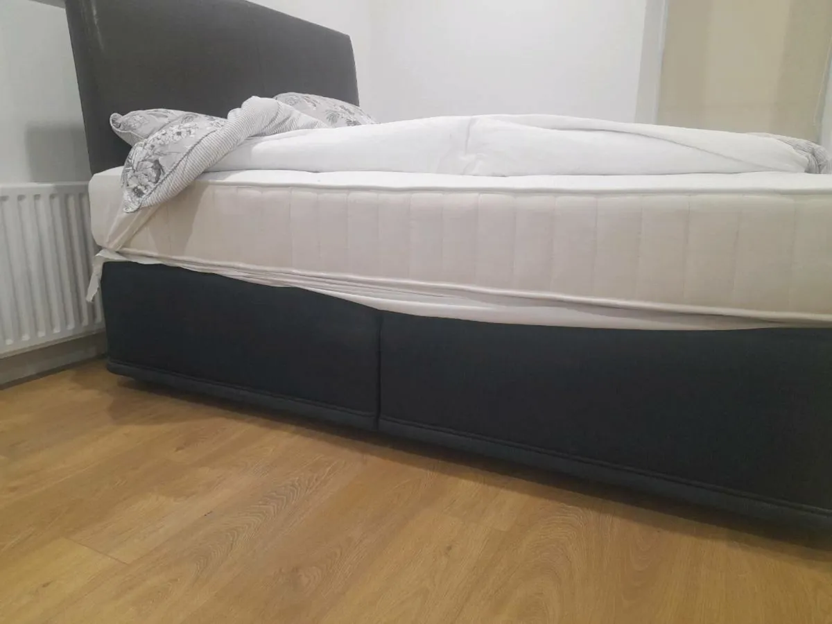 King Size Divan Bed Base and Mattress - Image 2