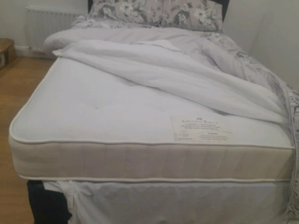 King Size Divan Bed Base and Mattress - Image 4