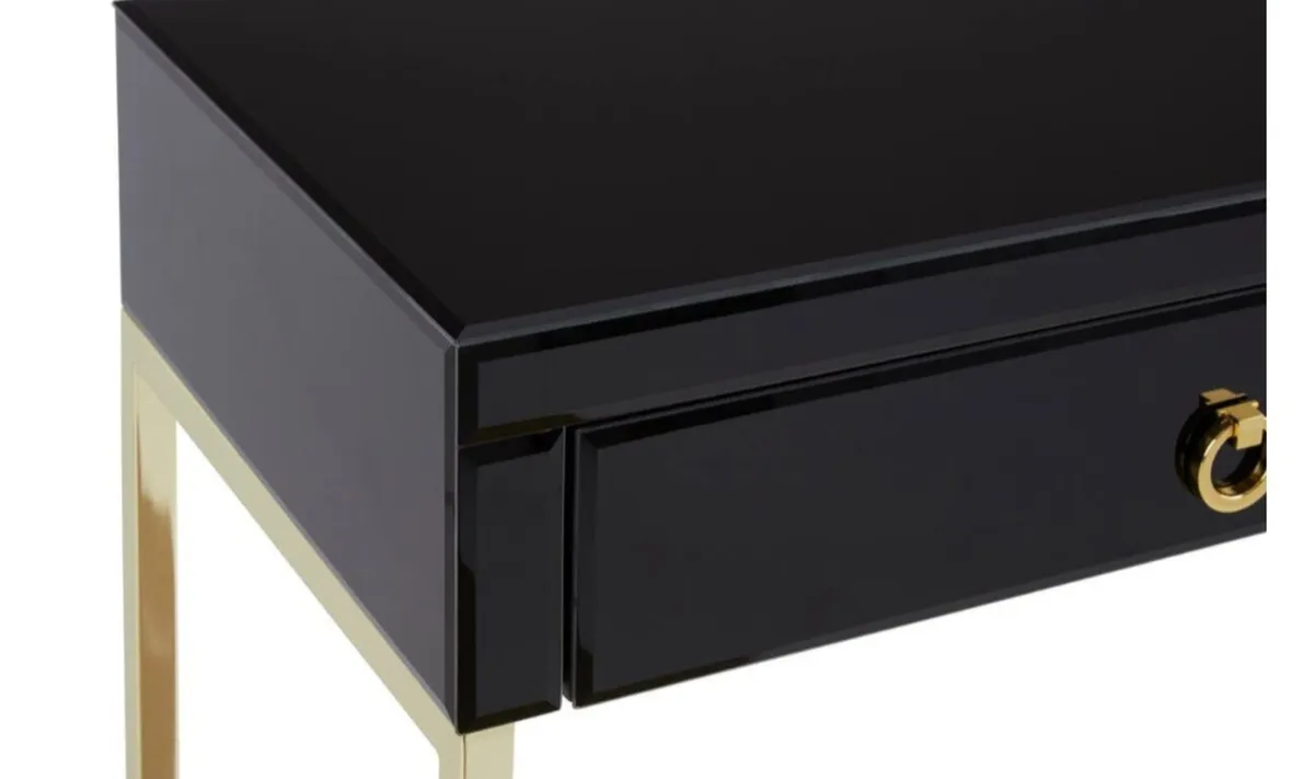 Black glass console table - Image 3