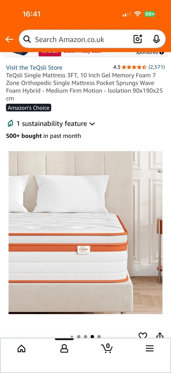 Mattress small double 4ft - Image 1