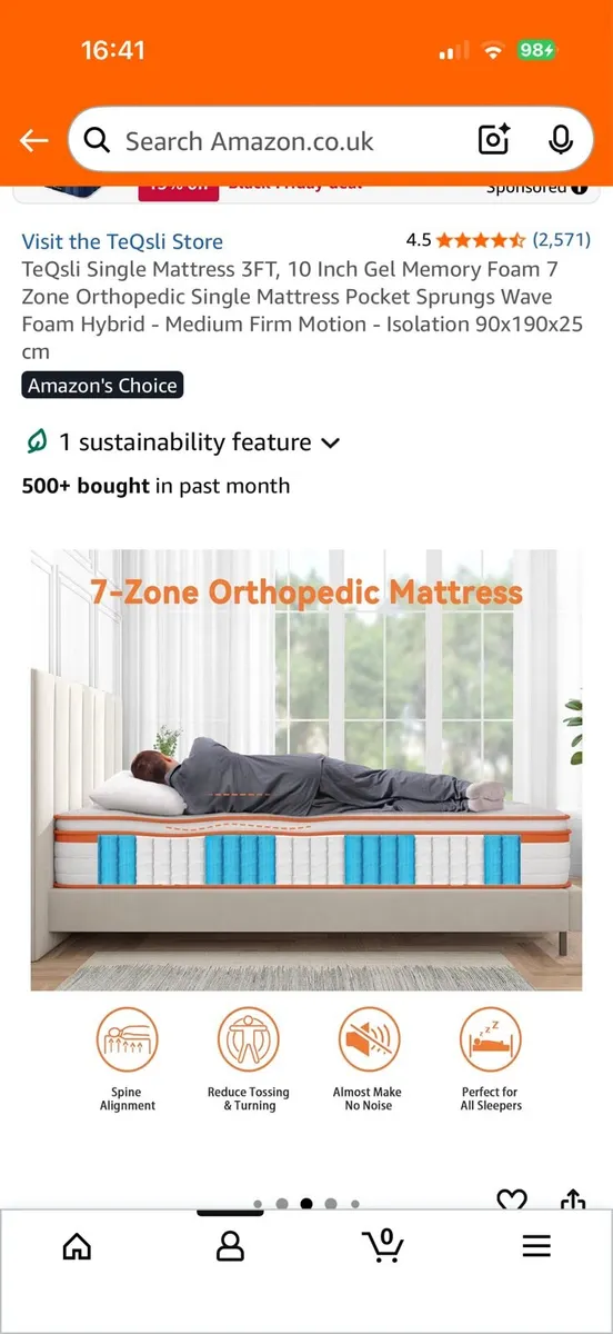 Mattress small double 4ft - Image 2