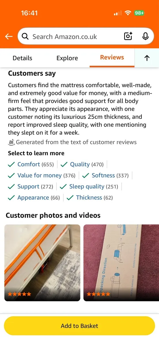 Mattress small double 4ft - Image 4