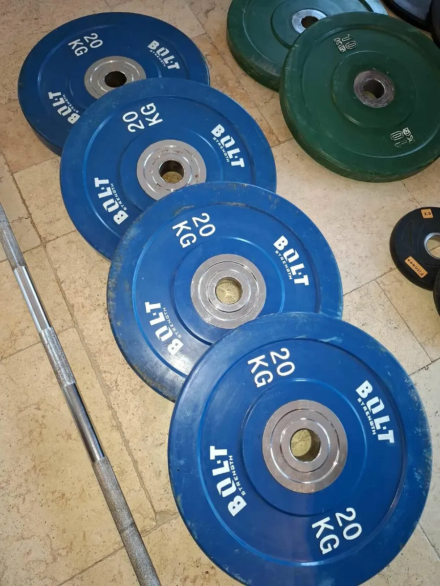Gym Equipment - Barbell, plates, dumbbells. - Image 3
