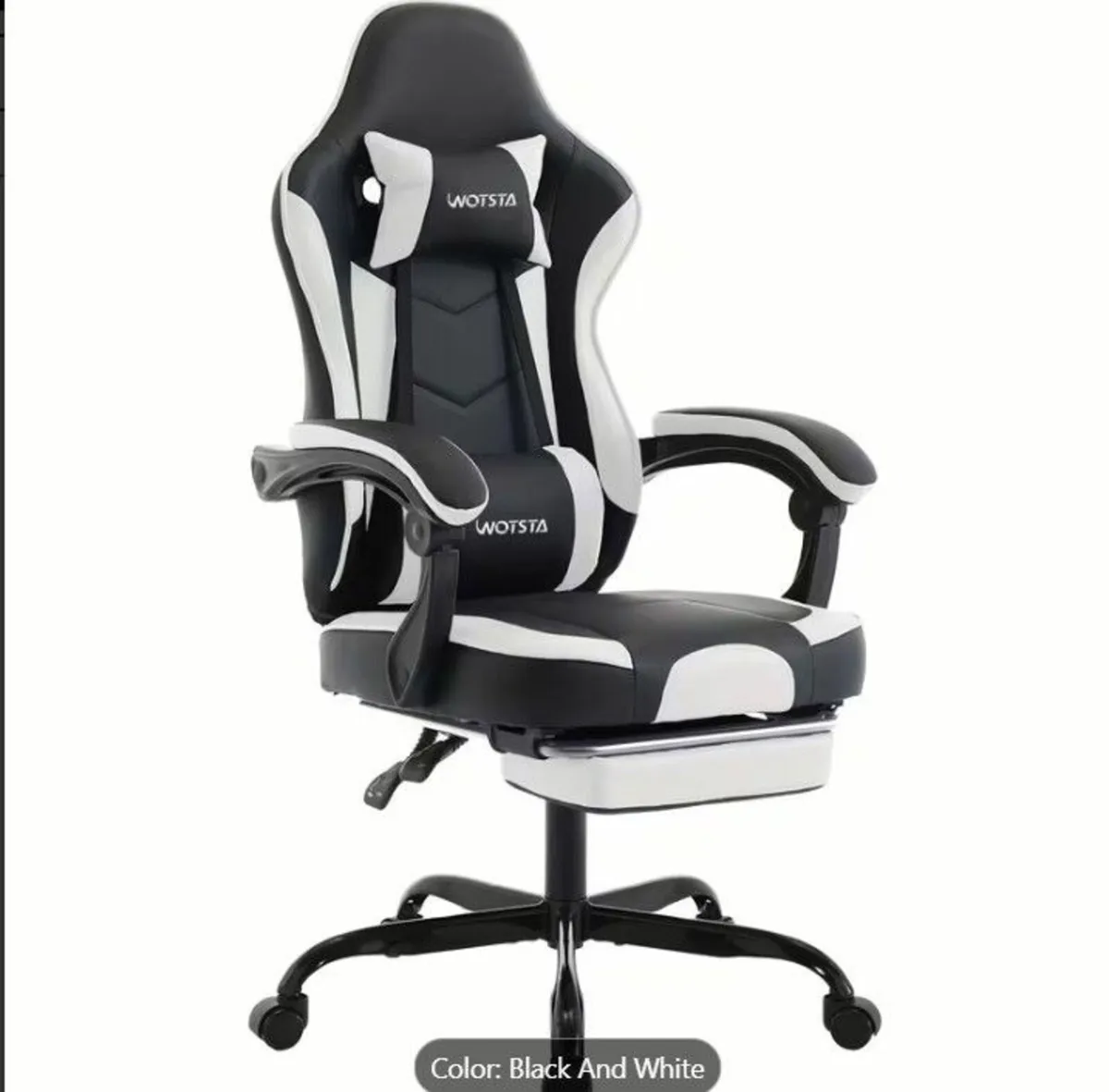 Gaming chair with footrest - Image 1
