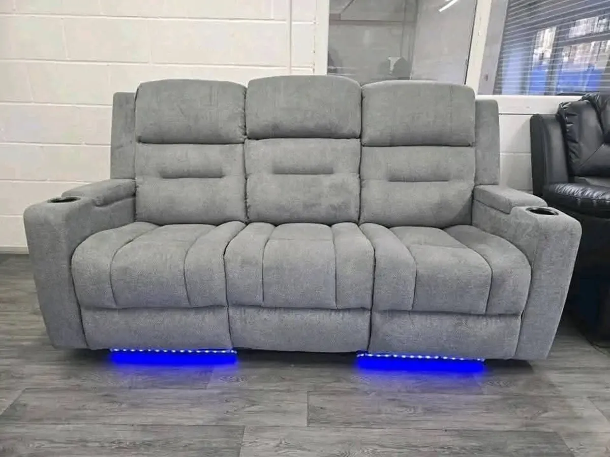 "Titan Plus Grey Fabric Reclining Range ! - Image 3