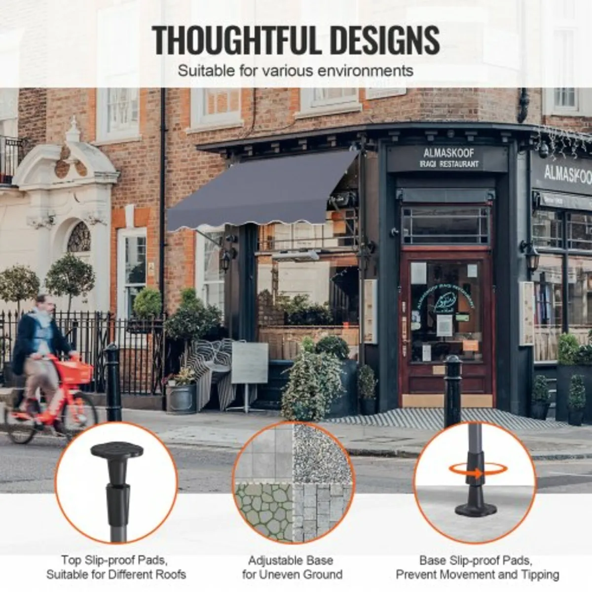 59x47" Patio Awning Retractable Awning Sunshade Sh - Image 4