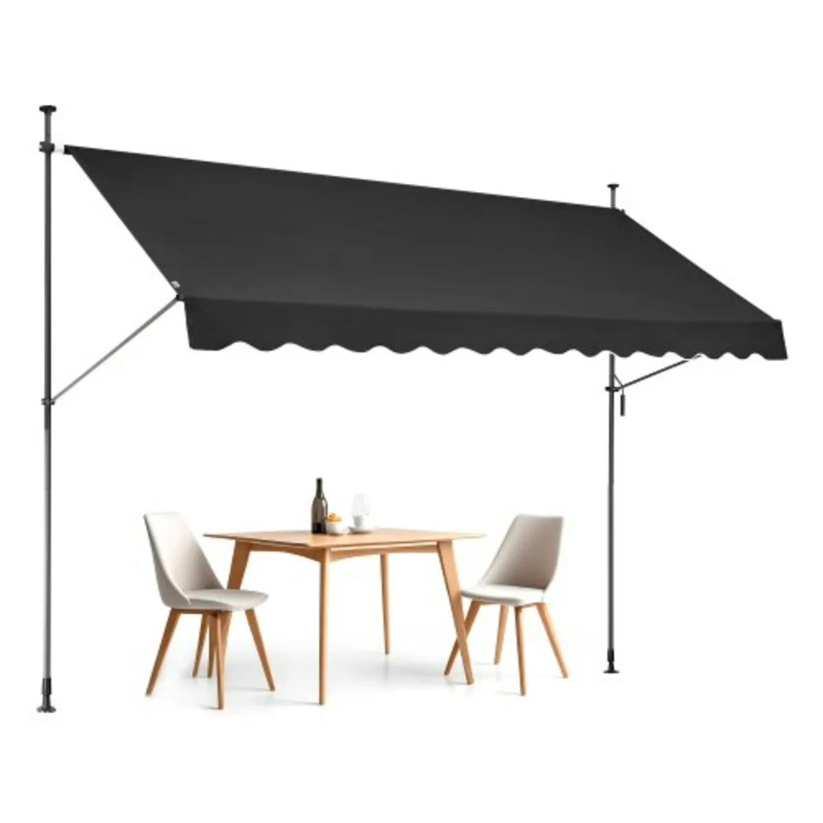 138x47" Patio Awning Retractable Patio Canopy Suns - Image 1