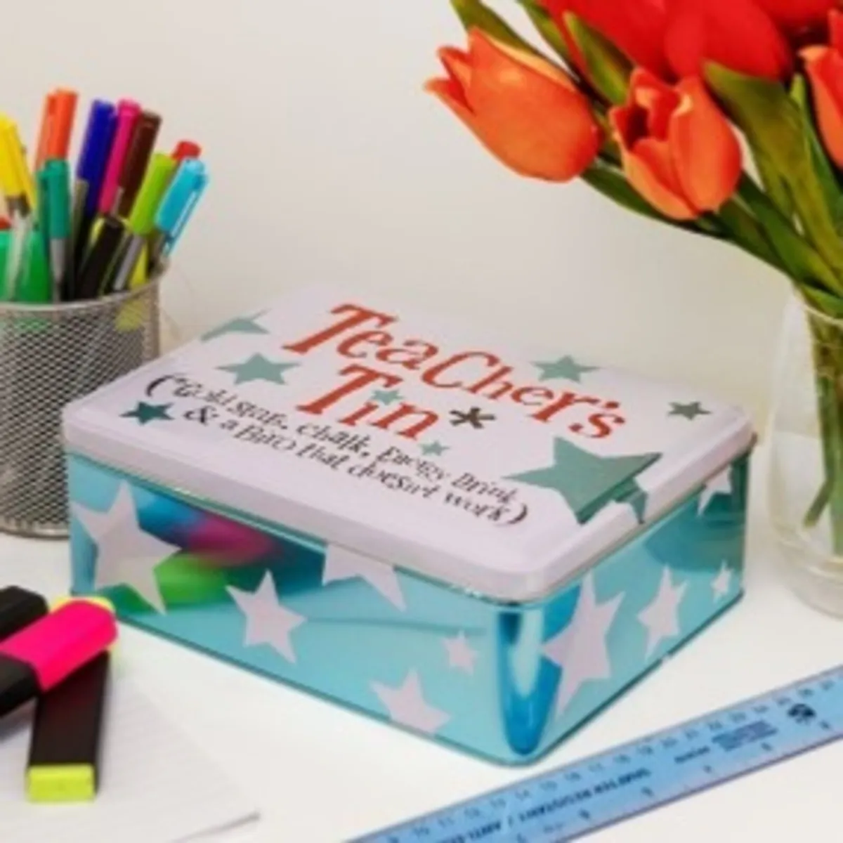 BRAND NEW Teachers Storage Tin - Image 1