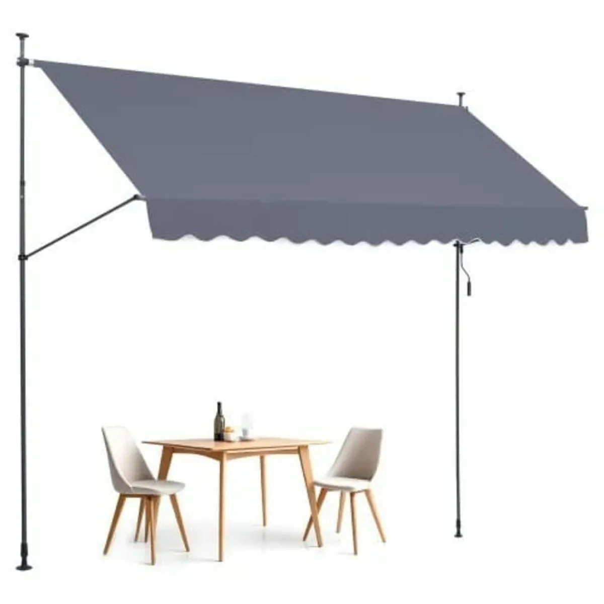 157x47" Patio Awning Retractable Awning Sunshade S - Image 1