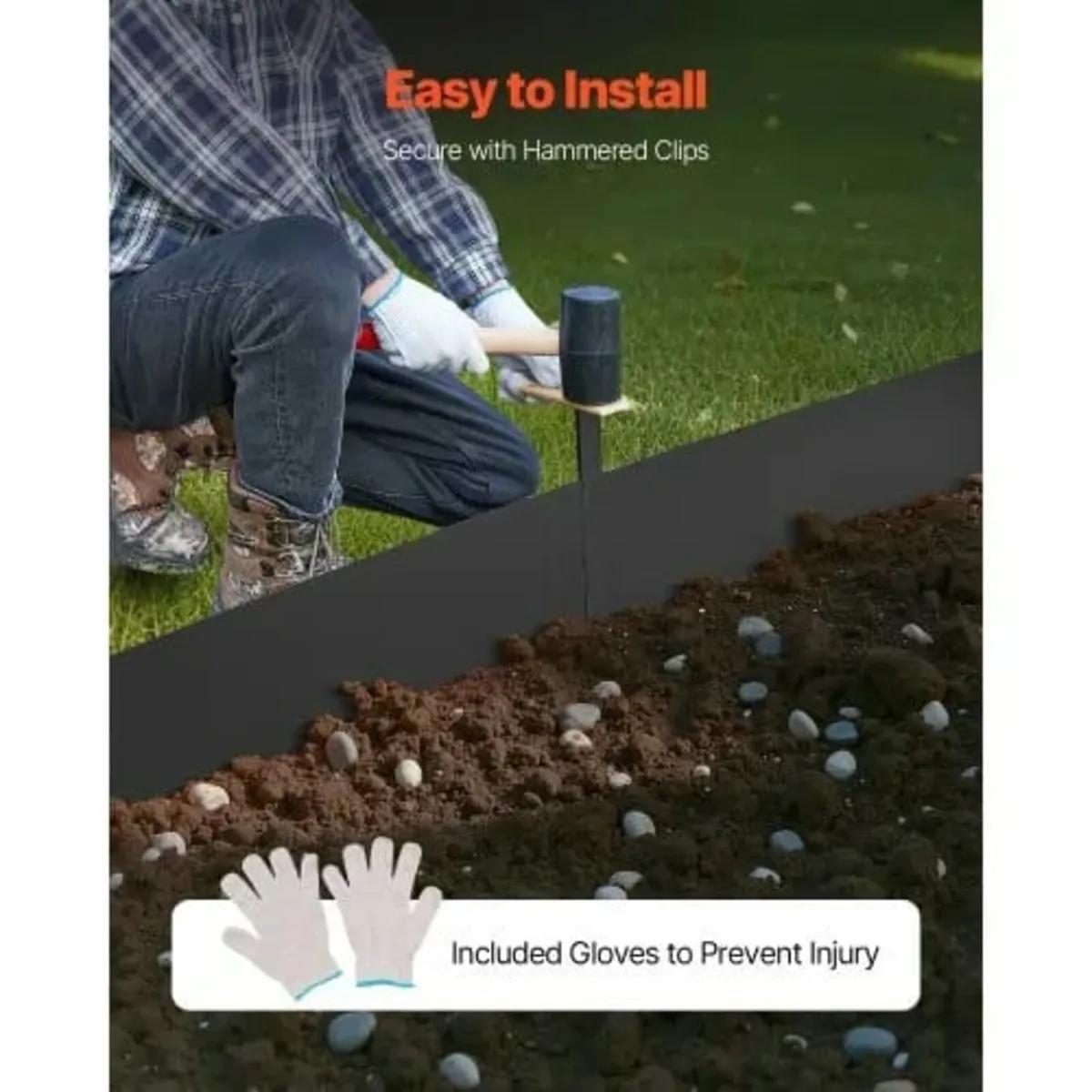 Steel Landscape Edging 6 Packs 40 x 8in Rust-Resis - Image 4