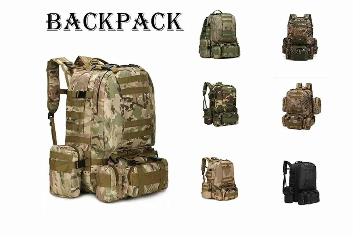 Camouflage outdoor backpack 40-50 L - Image 1