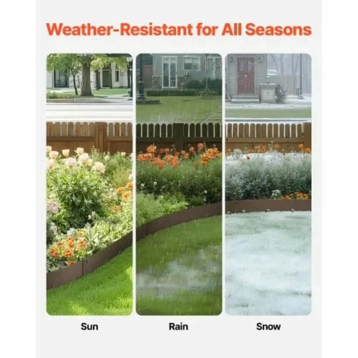 Steel Landscape Edging 5 Packs 39 x 4in Rust-Resis - Image 2