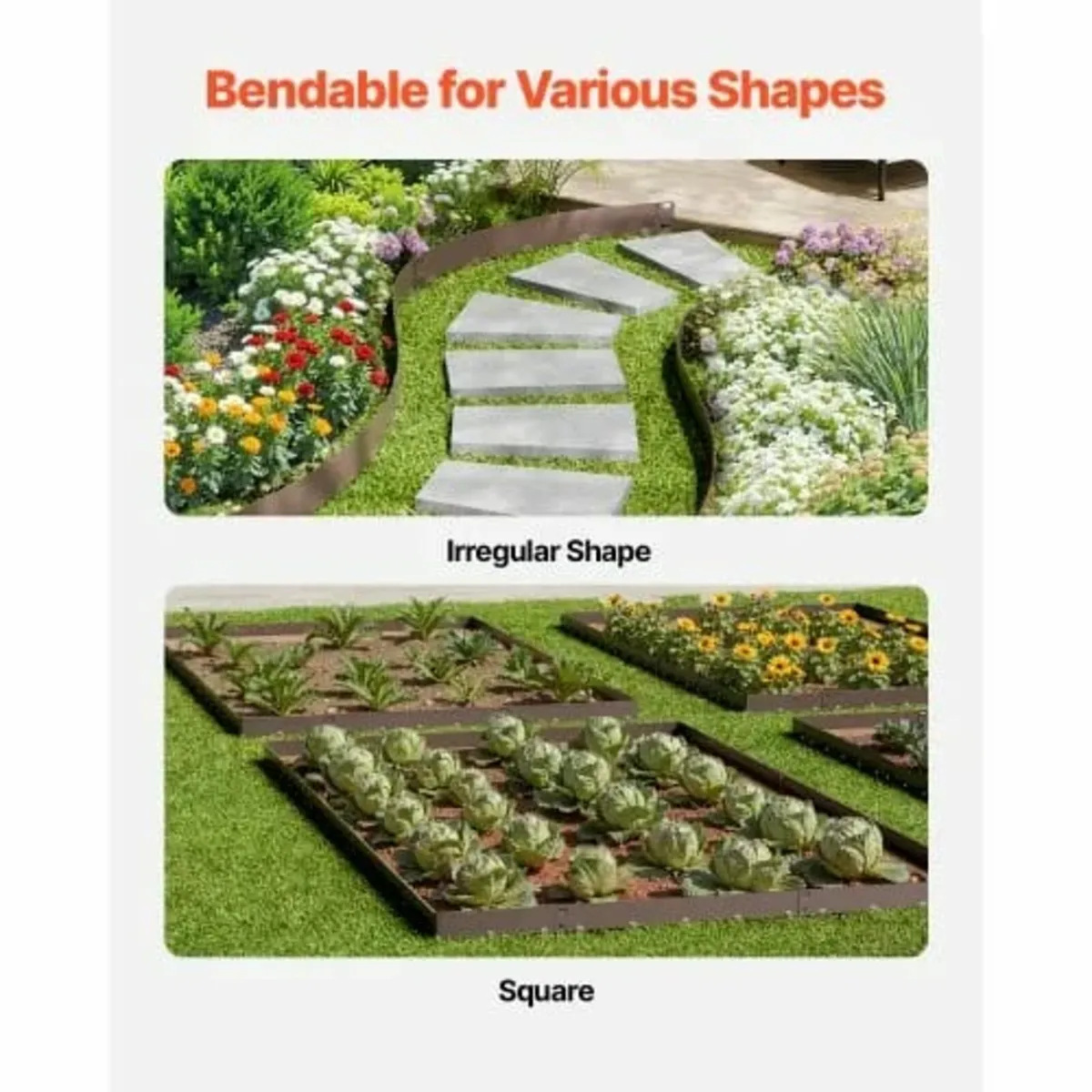 Steel Landscape Edging 5 Packs 39 x 4in Rust-Resis - Image 4