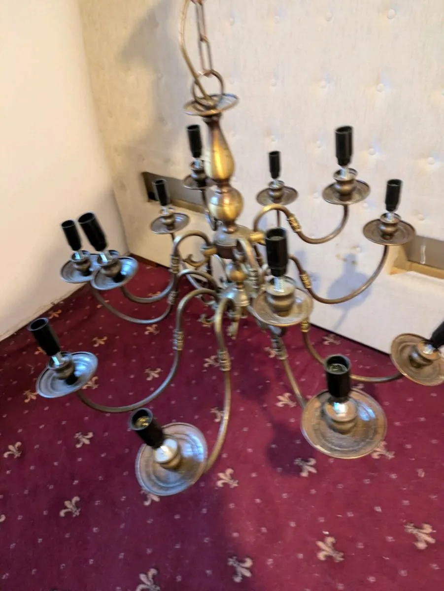 Brass chandelier - Image 1