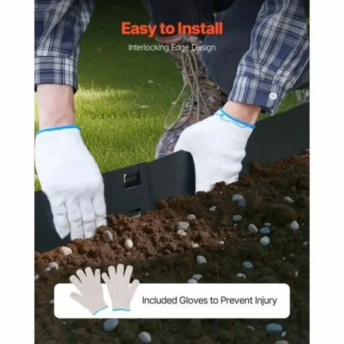 Steel Landscape Edging 5 Packs 39 x 4in Rust-Resis - Image 3