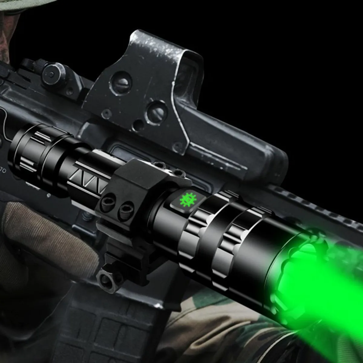 Green LED flashlight Waterproof - Image 4