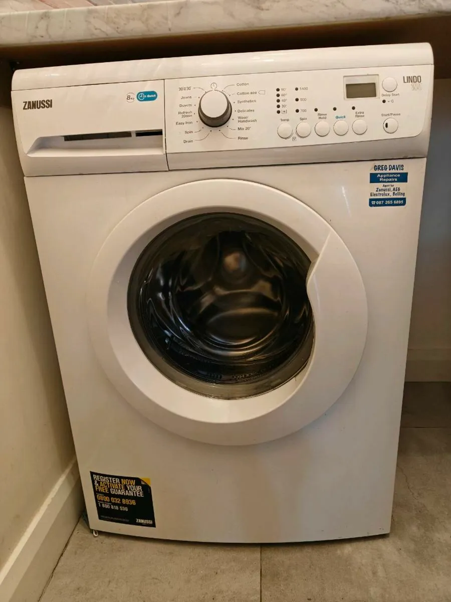 Zanussi Lindo 100 Washing Machine – 8kg / 1400 rpm - Image 1