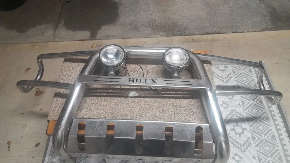 Toyota hilux bull bar and lights