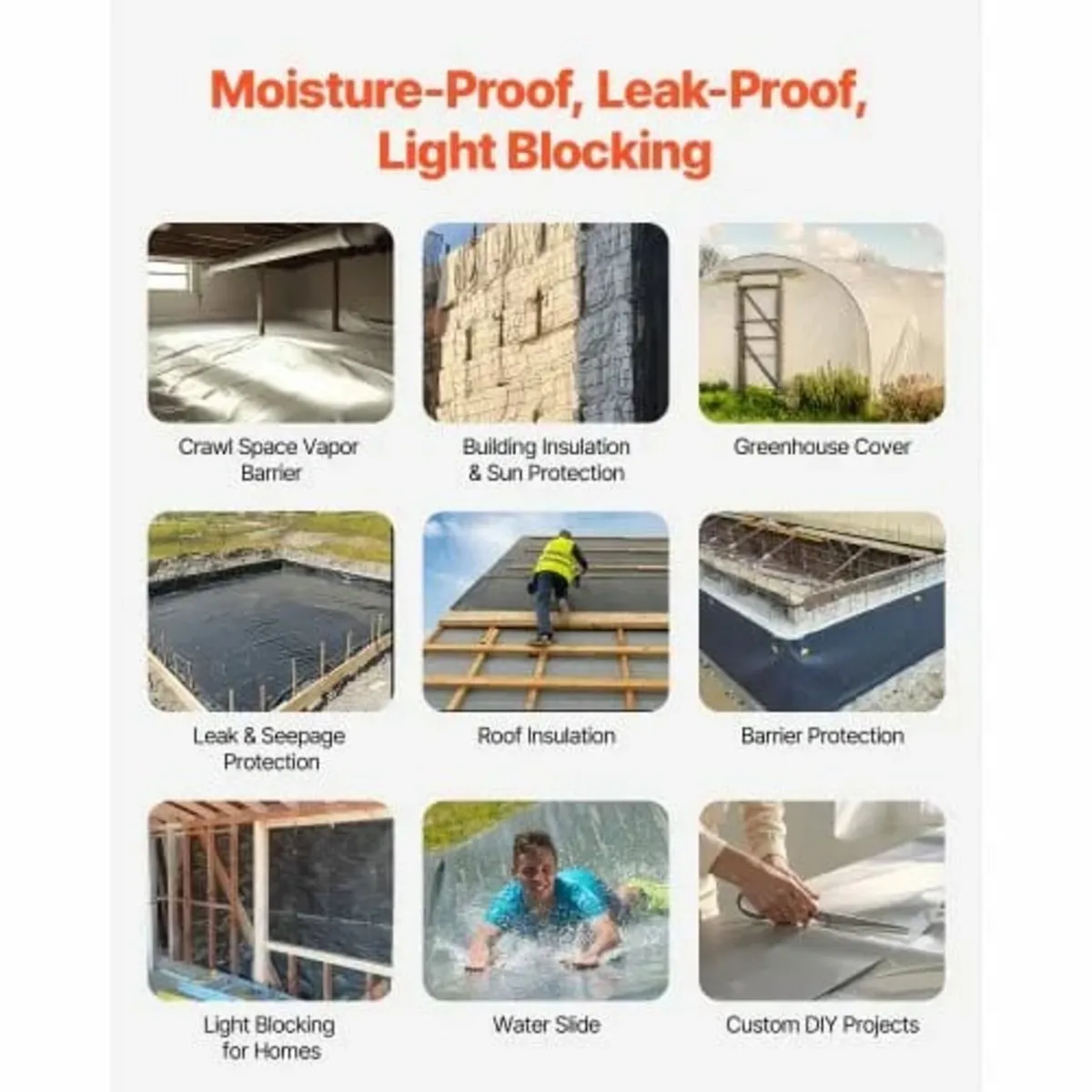 8Mil Plastic Sheeting Roll 6.5 x 164 FT Heavy Duty - Image 4