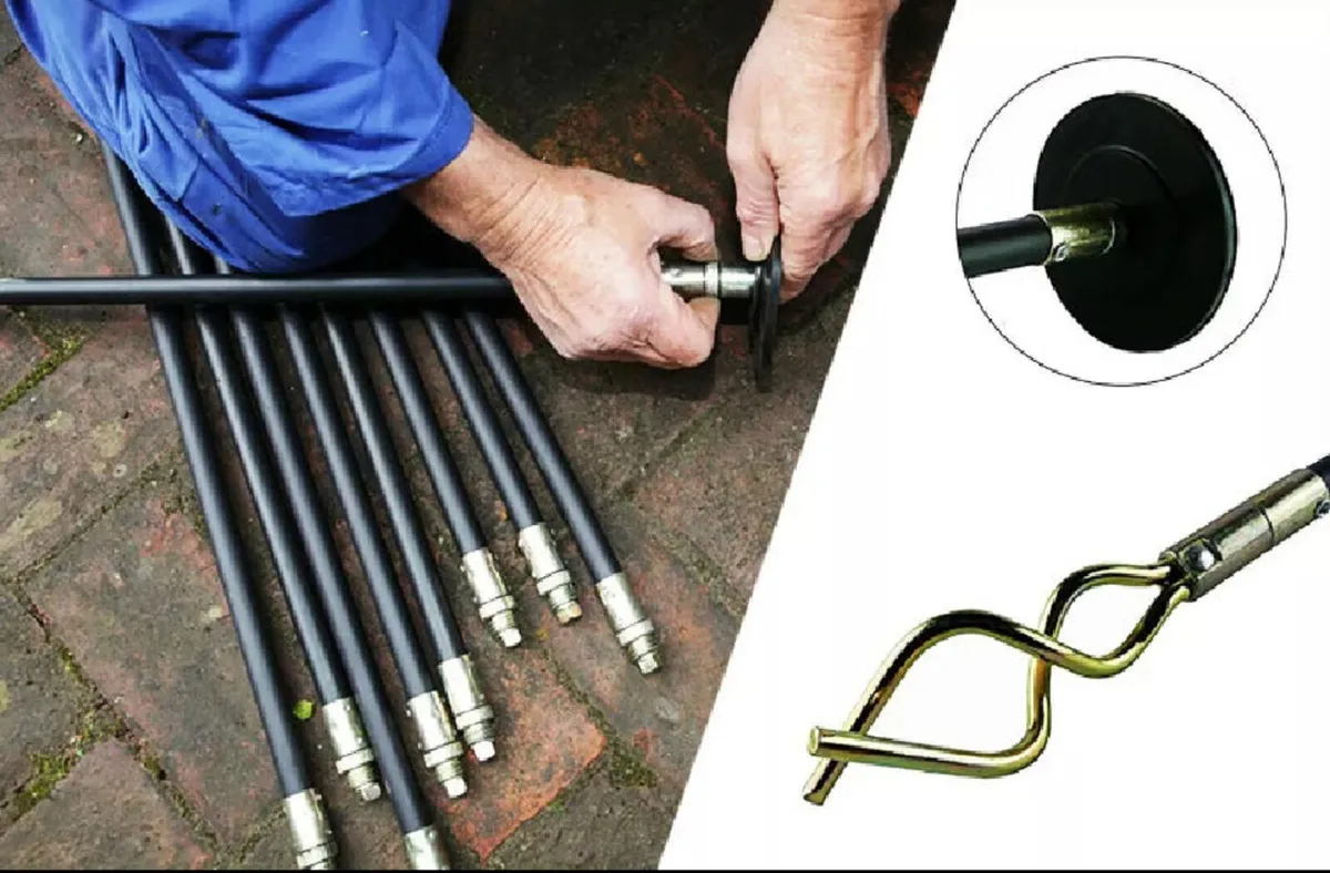 NEW 12 Piece Drain Rods Plumbing Set 9mm - Image 2